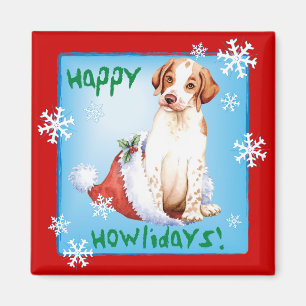Happy Howliday Pointer Magnet
