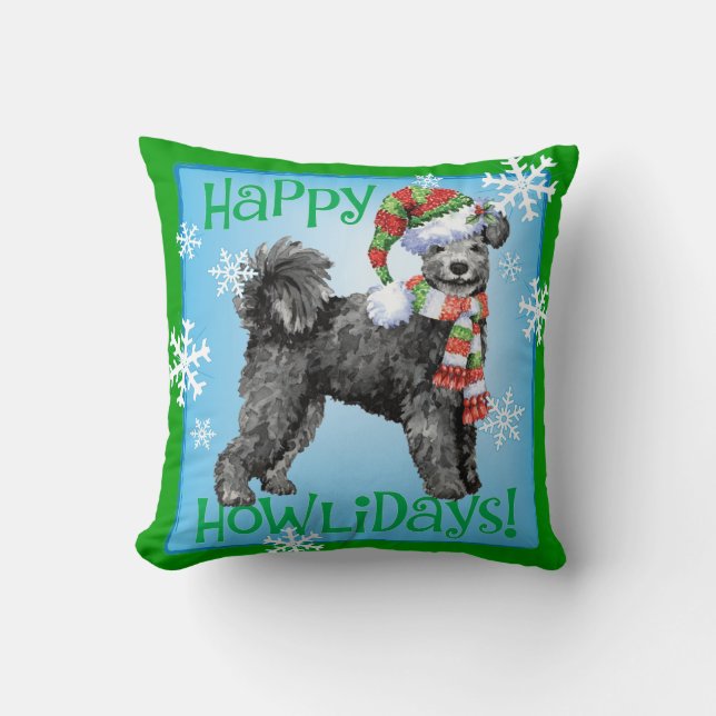 Happy Howliday Pumi Cushion (Front)