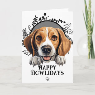 Happy Howlidays American Foxhound Dog Christmas Holiday Card