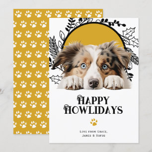 Happy Howlidays Australian Shepherd Dog  Holiday Card