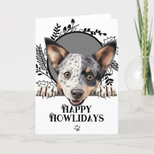 Happy Howlidays Australian Stumpy Dog Christmas  Holiday Card