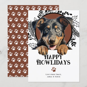 Happy Howlidays Beauceron Dog Christmas Holiday Card