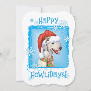 Happy Howlidays Bedlington Terrier Holiday Card