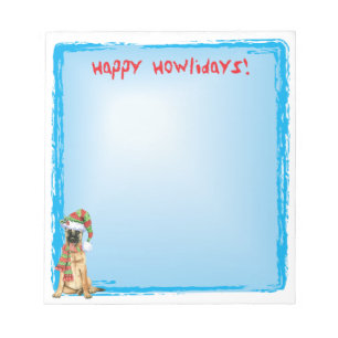 Happy Howlidays Belgian Malinois Notepad