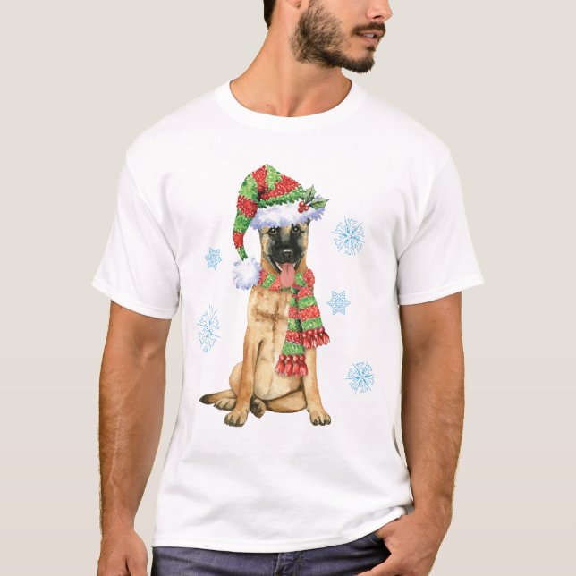 Happy Howlidays Belgian Malinois T-Shirt (Front)