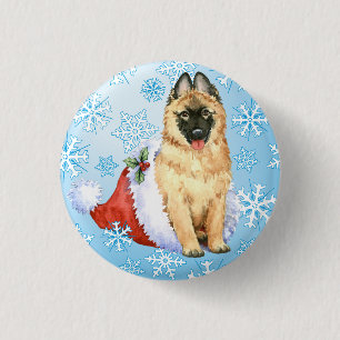 Happy Howlidays Belgian Tervuren 3 Cm Round Badge