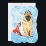 Happy Howlidays Belgian Tervuren Holiday Card<br><div class="desc">Celebrate the holiday season with a cute Belgian Tervuren puppy sitting in a Santa hat amid snowflakes with the words,  Happy Howlidays on the back! Great for Terv-loving family and friends.</div>