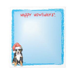 Happy Howlidays Berner Notepad