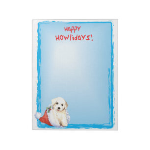 Happy Howlidays Bichon Notepad