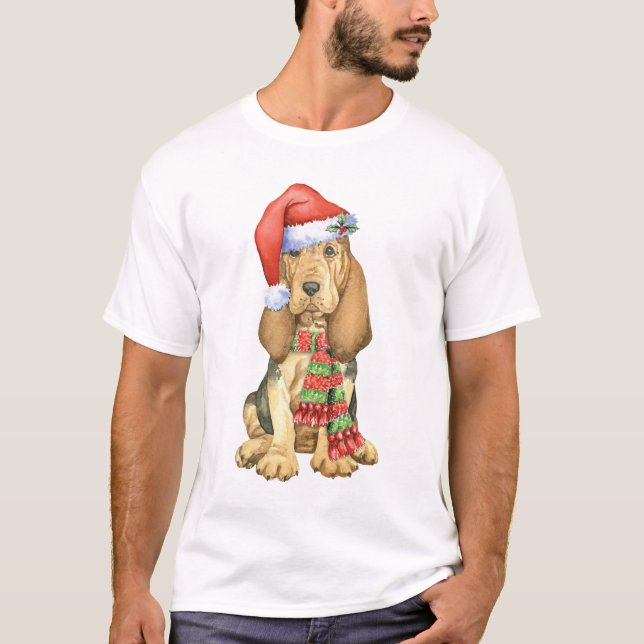 Happy Howlidays Bloodhound T-Shirt (Front)