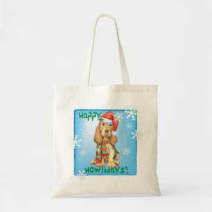 Happy Howlidays Bloodhound Tote Bag