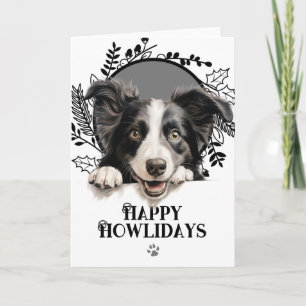 Happy Howlidays Border Collie Dog Christmas Holiday Card