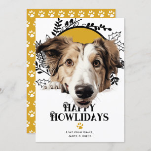 Happy Howlidays Borzoi Dog Christmas Holiday Card