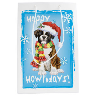 Happy Howlidays Boxer Medium Gift Bag