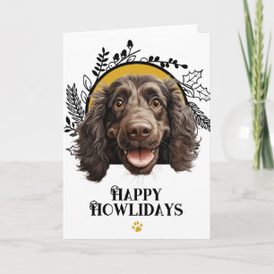 Happy Howlidays Boykin Spaniel Dog Christmas Holiday Card
