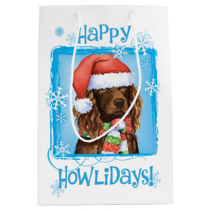 Happy Howlidays Boykin Spaniel Medium Gift Bag