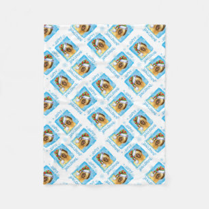 Happy Howlidays Briard Fleece Blanket