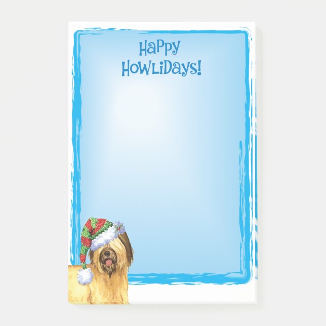 Happy Howlidays Briard Post-it Notes (Front)