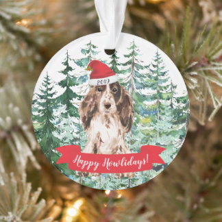Happy Howlidays Brown Cocker Spaniel Dog Christmas Ornament