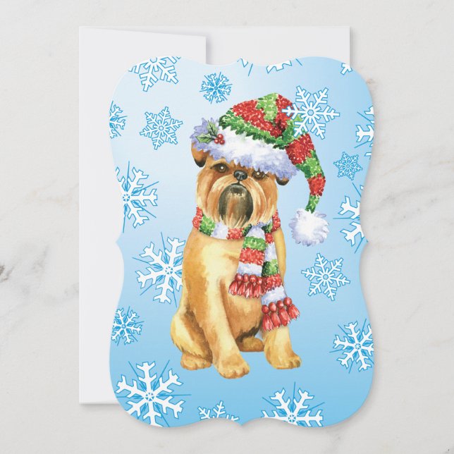 Happy Howlidays Brussels Griffon Holiday Card (Front)