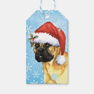 Happy Howlidays Bullmastiff Gift Tags