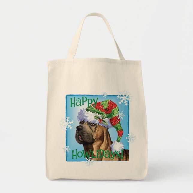 Happy Howlidays Cane Corso Tote Bag (Front)