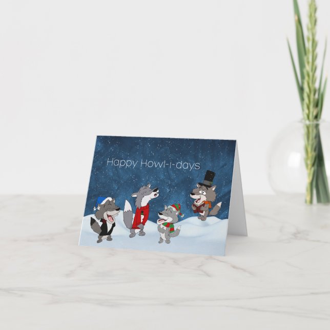 Happy Howlidays  Card (Front)
