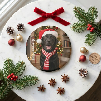 Happy Howlidays Cheerful Black Labrador Magnet