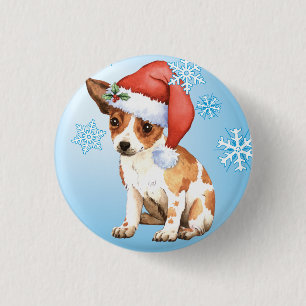 Happy Howlidays Chihuahua 3 Cm Round Badge