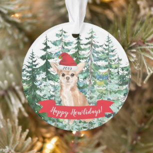 Happy Howlidays Chihuahua Dog Christmas Ornament