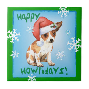 Happy Howlidays Chihuahua Tile