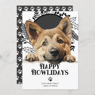 Happy Howlidays Chinook Dog Christmas Holiday Card