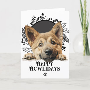 Happy Howlidays Chinook Dog Christmas  Holiday Card
