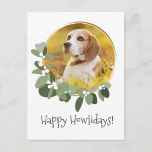 Happy Howlidays Christmas Dog Custom Postcard