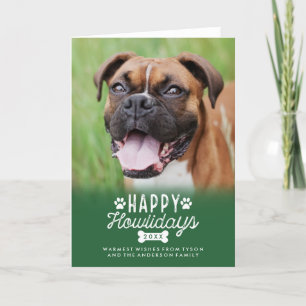Happy Howlidays Christmas Dog Folded Photo Card