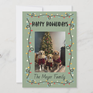 Happy Howlidays Christmas Lights Card