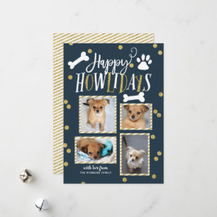 Happy Howlidays   Christmas Photo Collage Holiday Card