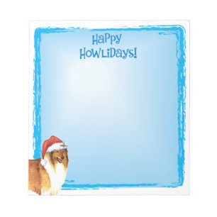 Happy Howlidays Collie Notepad