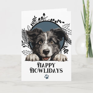 Happy Howlidays Croatian Sheepdog Dog Christmas Holiday Card