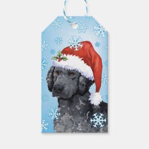 Happy Howlidays Curly-Coated Retriever Gift Tags