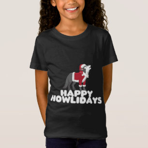 Happy Howlidays - Cute Christmas Wolf Dog Puppy T-Shirt