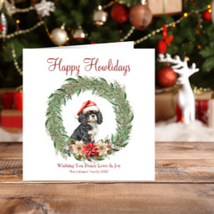 Happy Howlidays Cute Cocker Spaniel Dog Holiday Card