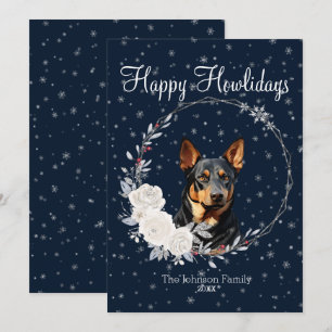 Happy Howlidays Cute Doberman Pinscher Dog Holiday Card