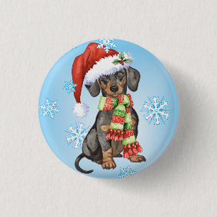 Happy Howlidays Dachshund 3 Cm Round Badge
