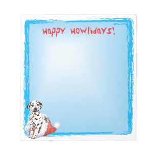 Happy Howlidays Dalmatian Notepad
