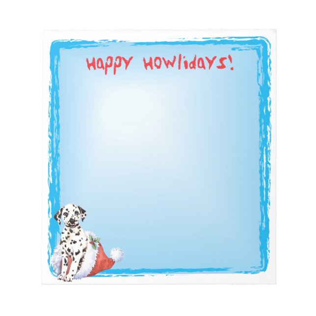 Happy Howlidays Dalmatian Notepad (Front)