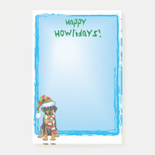 Happy Howlidays Doberman Post-it Notes