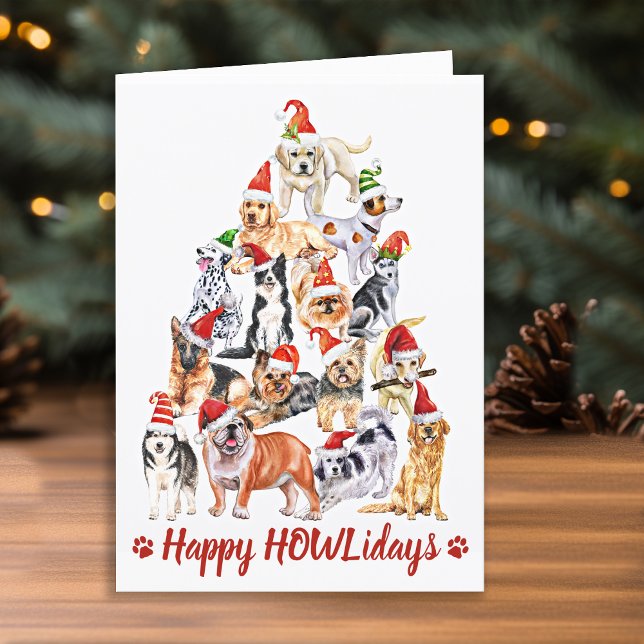Happy HOWLidays Dog Lover Christmas Pet Business Holiday Card (Creator Uploaded)