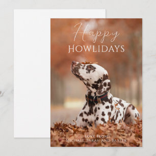 Happy Howlidays Dog Photo Christmas Holiday Card