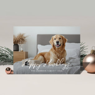 Happy Howlidays Dog Photo Greetings Holiday Card